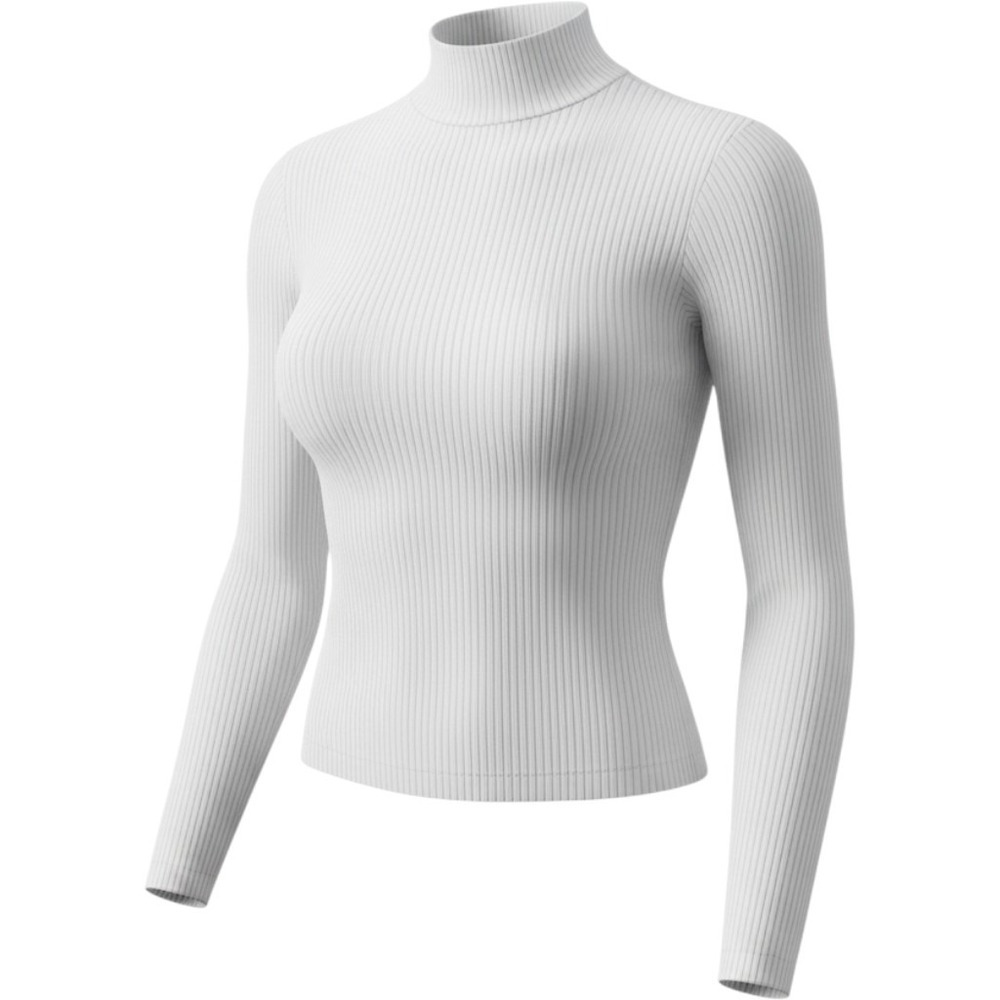 American Eagle Womens XXL White Ribbed Mock Neck Long Sleeve Turtleneck Top